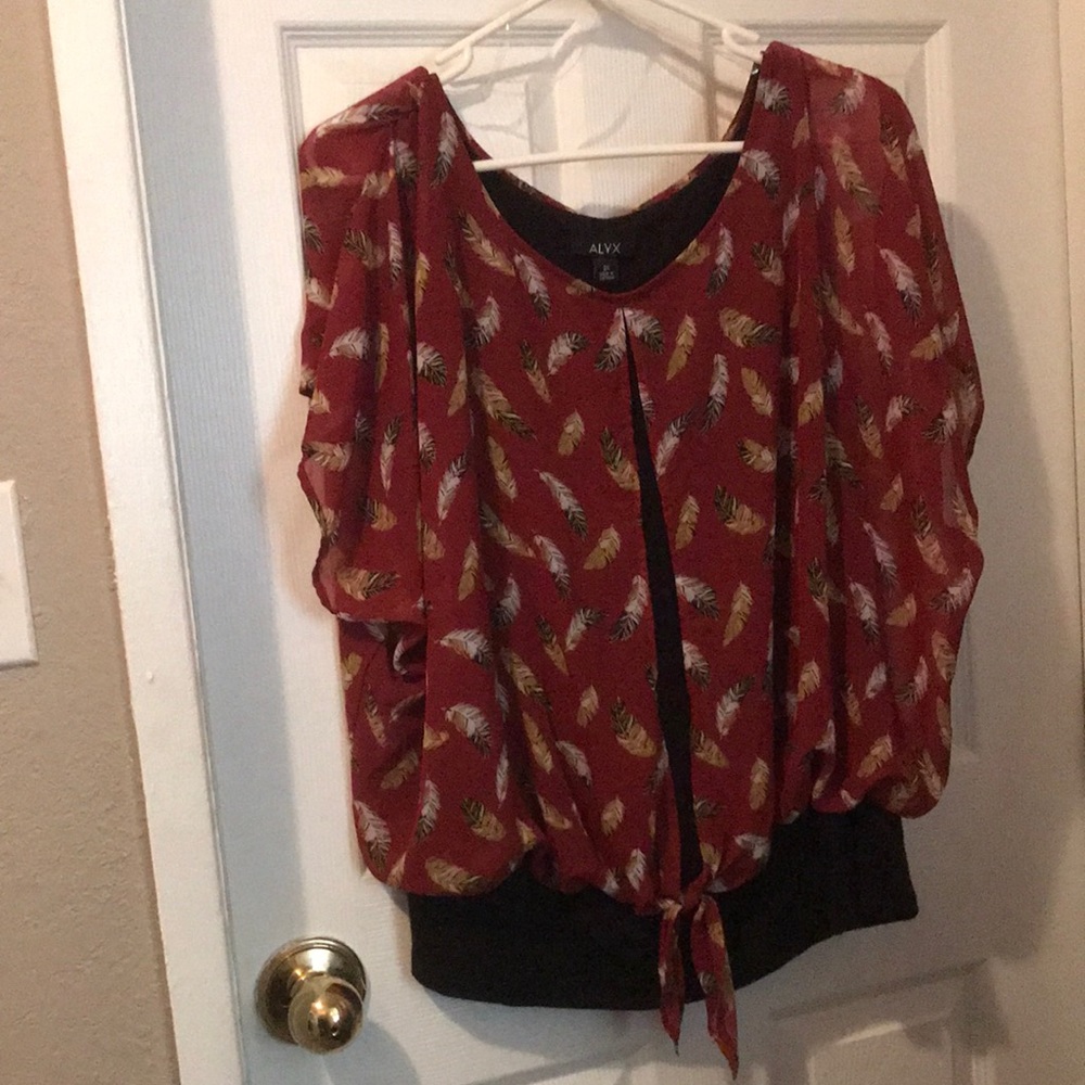 ALYX Feather Print Blouse